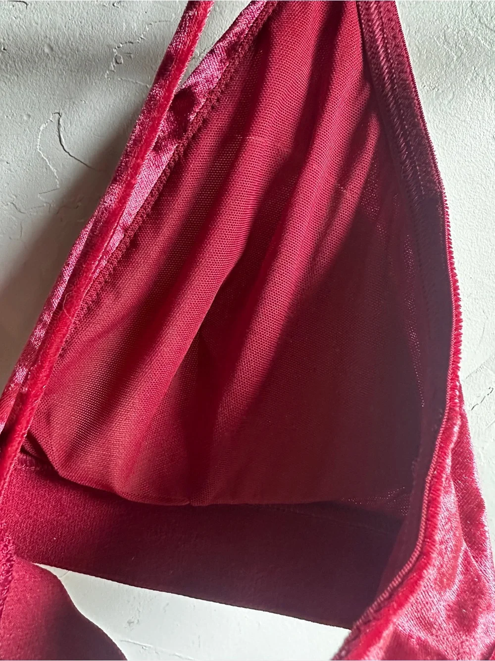 Victoria’s Secret PINK Red Velvet Strappy Bralette Y2K Coquette‎ NWT Festival L